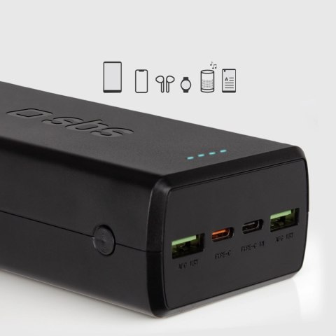 Powerbank SBS TTBB30000PD20K 30000 mAh 2 x USB-C 2 x USB-A - czarny Powerbank SBS TTBB30000PD20K 30000 mAh 2 x USB-C 2 x USB-A - czarny