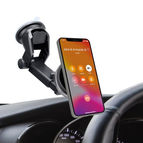 Teleskopowy uchwyt na smartfona SBS TESUPMAGEXTWIR15W z ładowarką bezprzewodową, kompatybilny z MagSafe, na szybę i deskę rozdzi Teleskopowy uchwyt na smartfona SBS TESUPMAGEXTWIR15W z ładowarką bezprzewodową, kompatybilny z MagSafe, na szybę i deskę rozdzi