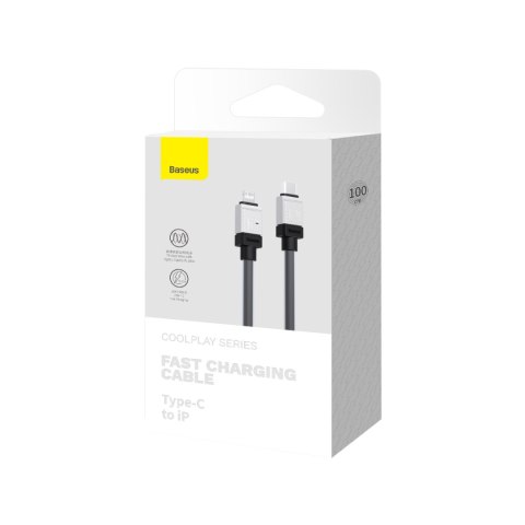 Baseus kabel CoolPlay USB-C - Lightning 1m 20W czarny Baseus kabel CoolPlay USB-C - Lightning 1m 20W czarny