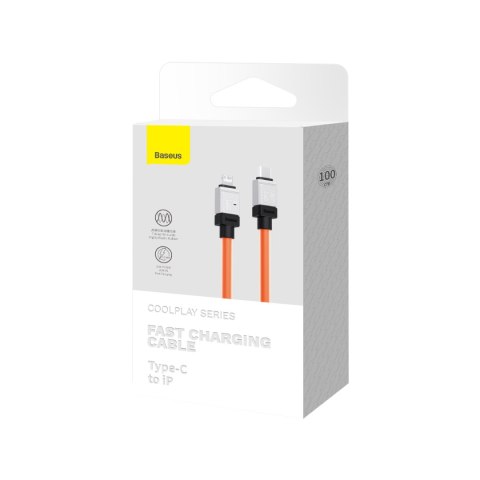 Baseus kabel CoolPlay USB-C - Lightning 1m 20W pomarańczowy Baseus kabel CoolPlay USB-C - Lightning 1m 20W pomarańczowy