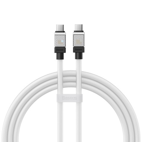 Baseus kabel CoolPlay USB-C - USB-C 1m 100W biały Baseus kabel CoolPlay USB-C - USB-C 1m 100W biały
