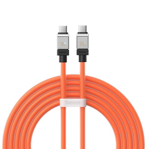 Baseus kabel CoolPlay USB-C - USB-C 2m 100W pomarańczowy Baseus kabel CoolPlay USB-C - USB-C 2m 100W pomarańczowy