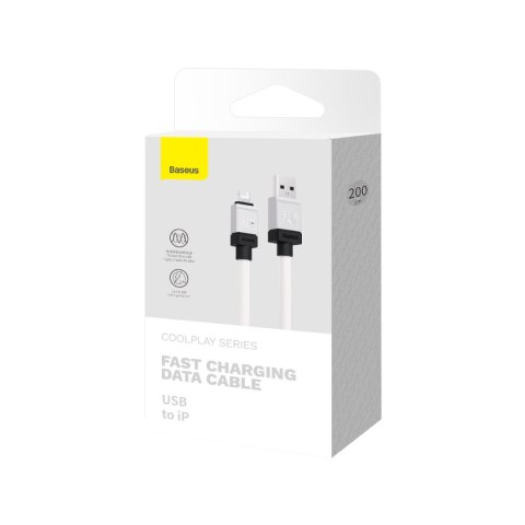 Baseus kabel CoolPlay USB - Lightning 2m 2,4A biały Baseus kabel CoolPlay USB - Lightning 2m 2,4A biały