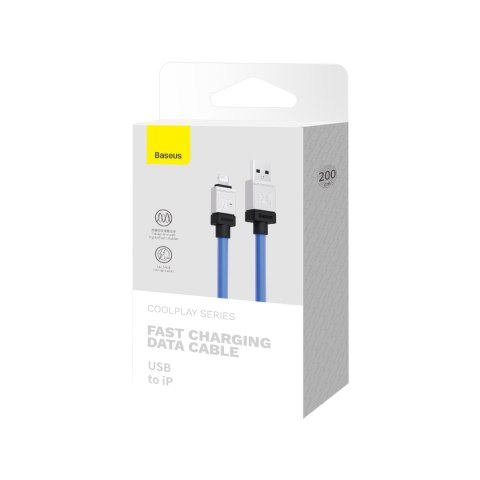 Baseus kabel CoolPlay USB - Lightning 2m 2,4A niebieski Baseus kabel CoolPlay USB - Lightning 2m 2,4A niebieski