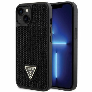 Guess nakładka do iPhone 14 6,1" GUHCP14SHDGTPK czarna hardcase Rhinestone Triangle