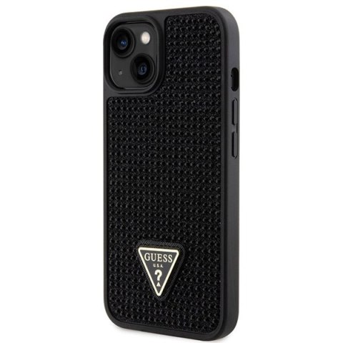 Guess nakładka do iPhone 14 6,1" GUHCP14SHDGTPK czarna hardcase Rhinestone Triangle