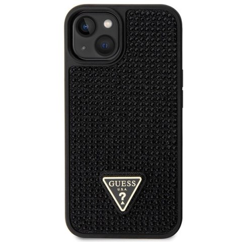 Guess nakładka do iPhone 14 6,1" GUHCP14SHDGTPK czarna hardcase Rhinestone Triangle