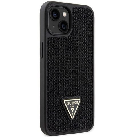 Guess nakładka do iPhone 14 6,1" GUHCP14SHDGTPK czarna hardcase Rhinestone Triangle