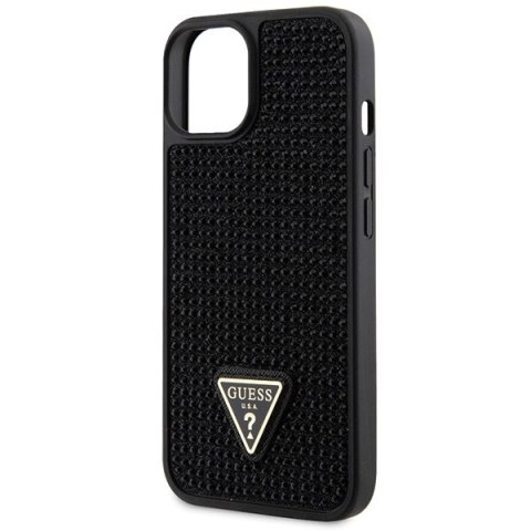Guess nakładka do iPhone 14 6,1" GUHCP14SHDGTPK czarna hardcase Rhinestone Triangle