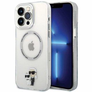 Karl Lagerfeld nakładka do iPhone 13 Pro Max 6,7" KLHMP13XHNKCIT transparentna hardcase Magsafe IML NFT Karl & Choupette