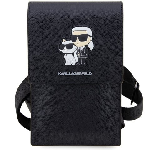 Karl Lagerfeld torebka na telefon KLWBSAKCPMK czarna hardcase Phone Pounch Universal Saffiano K&C NFT Karl Lagerfeld torebka na telefon KLWBSAKCPMK czarna hardcase Phone Pounch Universal Saffiano K&C NFT