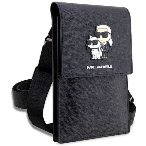 Karl Lagerfeld torebka na telefon KLWBSAKCPMK czarna hardcase Phone Pounch Universal Saffiano K&C NFT Karl Lagerfeld torebka na telefon KLWBSAKCPMK czarna hardcase Phone Pounch Universal Saffiano K&C NFT