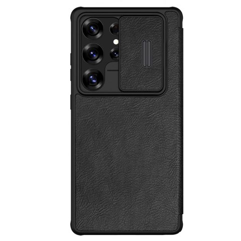 Etui Nillkin Qin Pro na Samsung Galaxy S25 Ultra z klapką i osłoną aparatu - czarne Etui Nillkin Qin Pro na Samsung Galaxy S25 Ultra z klapką i osłoną aparatu - czarne