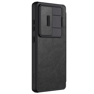 Etui Nillkin Qin Pro na Samsung Galaxy S25 Ultra z klapką i osłoną aparatu - czarne