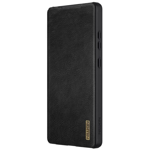 Etui Nillkin Qin Pro na Samsung Galaxy S25 Ultra z klapką i osłoną aparatu - czarne Etui Nillkin Qin Pro na Samsung Galaxy S25 Ultra z klapką i osłoną aparatu - czarne