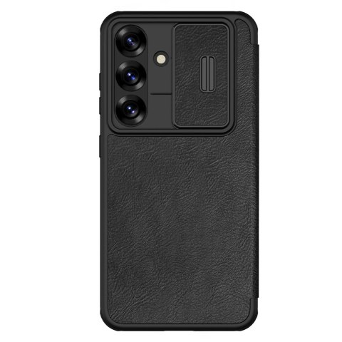 Etui Nillkin Qin Pro na Samsung Galaxy S25+ z klapką i osłoną aparatu - czarne Etui Nillkin Qin Pro na Samsung Galaxy S25+ z klapką i osłoną aparatu - czarne