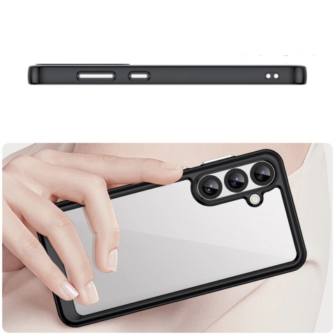 Etui Outer Space Case do Samsung Galaxy A36 pokrowiec z elastyczną ramką - czarne