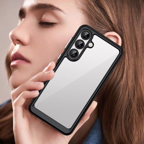 Etui Outer Space Case do Samsung Galaxy A36 pokrowiec z elastyczną ramką - czarne