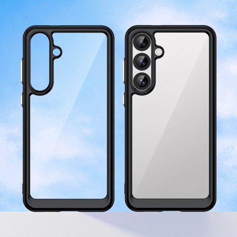 Etui Outer Space Case do Samsung Galaxy A36 pokrowiec z elastyczną ramką - czarne