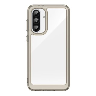 Etui Outer Space Case do Samsung Galaxy A36 pokrowiec z elastyczną ramką - półprzezroczyste, czarne