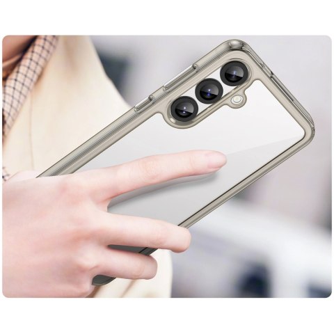 Etui Outer Space Case do Samsung Galaxy A36 pokrowiec z elastyczną ramką - półprzezroczyste, czarne Etui Outer Space Case do Samsung Galaxy A36 pokrowiec z elastyczną ramką - półprzezroczyste, czarne