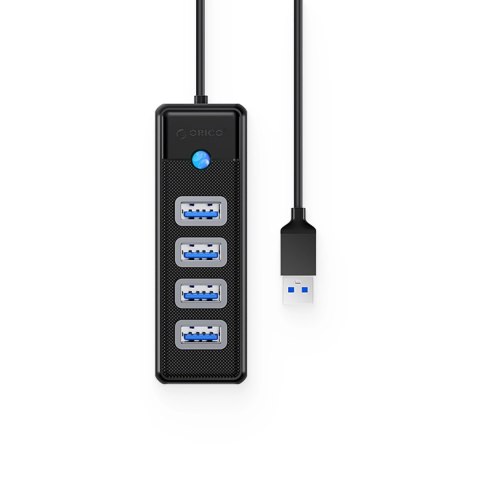 Hub Orico PW4U-U3 USB-A / 4x USB-A 3.0 - czarny Hub Orico PW4U-U3 USB-A / 4x USB-A 3.0 - czarny