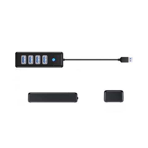 Hub Orico PW4U-U3 USB-A / 4x USB-A 3.0 - czarny Hub Orico PW4U-U3 USB-A / 4x USB-A 3.0 - czarny