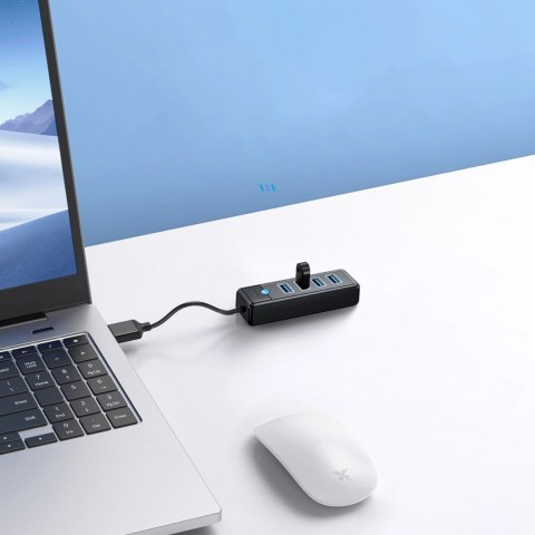 Hub Orico PW4U-U3 USB-A / 4x USB-A 3.0 - czarny Hub Orico PW4U-U3 USB-A / 4x USB-A 3.0 - czarny