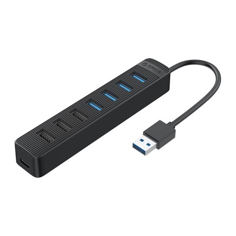 Hub Orico TWU32-4A USB-A 3.0 / 4x USB-A 3.0 + 3x USB-A 2.0 + USB-C 5V/3A - czarny Hub Orico TWU32-4A USB-A 3.0 / 4x USB-A 3.0 + 3x USB-A 2.0 + USB-C 5V/3A - czarny