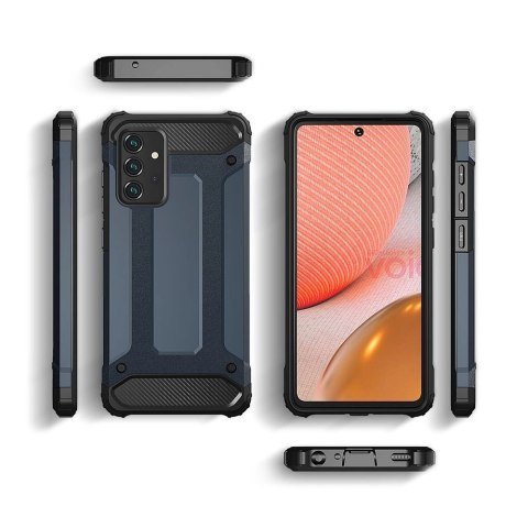 Pancerne hybrydowe etui Hybrid Armor pokrowiec na Samsung Galaxy A36 - srebrne