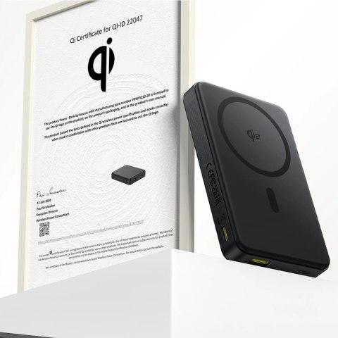Powerbank Baseus Airpow II 10000mAh Qi2 z MagSafe 22,5W z kablem Baseus Simple Series USB-C - USB-C 20V/3A (30cm) - czarny Powerbank Baseus Airpow II 10000mAh Qi2 z MagSafe 22,5W z kablem Baseus Simple Series USB-C - USB-C 20V/3A (30cm) - czarny