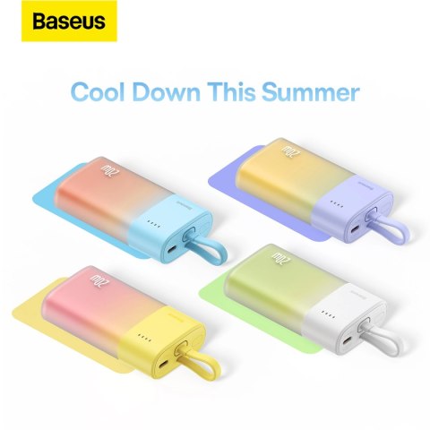Powerbank Baseus Popsicle 5200mAh 20W z wbudowanym kablem Lightning (+ biały kabel Baseus Simple USB-C - USB-C 60W/20V/3A/30cm) Powerbank Baseus Popsicle 5200mAh 20W z wbudowanym kablem Lightning (+ biały kabel Baseus Simple USB-C - USB-C 60W/20V/3A/30cm)