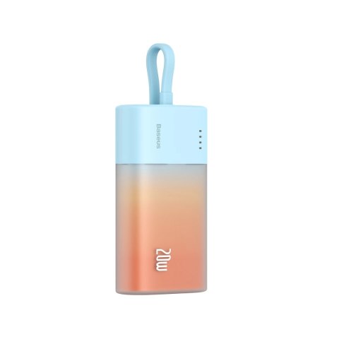 Powerbank Baseus Popsicle 5200mAh 20W z wbudowanym kablem Lightning (+ biały kabel Baseus Simple USB-C - USB-C 60W/20V/3A/30cm) Powerbank Baseus Popsicle 5200mAh 20W z wbudowanym kablem Lightning (+ biały kabel Baseus Simple USB-C - USB-C 60W/20V/3A/30cm)
