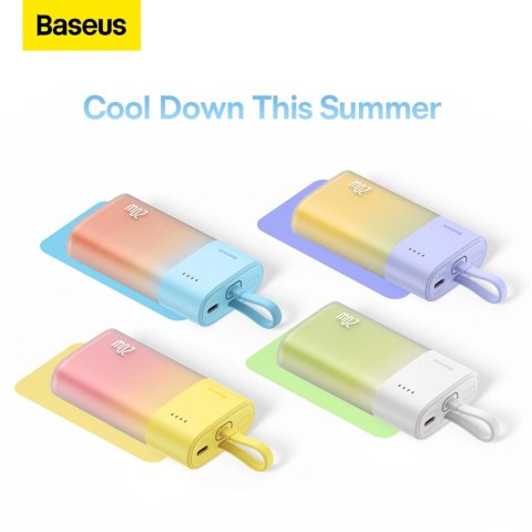 Powerbank Baseus Popsicle 5200mAh 20W z wbudowanym kablem Lightning (+ biały kabel Baseus Simple USB-C - USB-C 60W/20V/3A/30cm) Powerbank Baseus Popsicle 5200mAh 20W z wbudowanym kablem Lightning (+ biały kabel Baseus Simple USB-C - USB-C 60W/20V/3A/30cm)