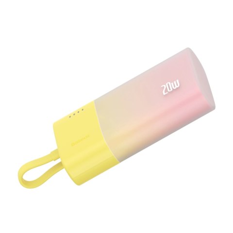 Powerbank Baseus Popsicle 5200mAh 20W z wbudowanym kablem Lightning (+ biały kabel Baseus Simple USB-C - USB-C 60W/20V/3A/30cm) Powerbank Baseus Popsicle 5200mAh 20W z wbudowanym kablem Lightning (+ biały kabel Baseus Simple USB-C - USB-C 60W/20V/3A/30cm)