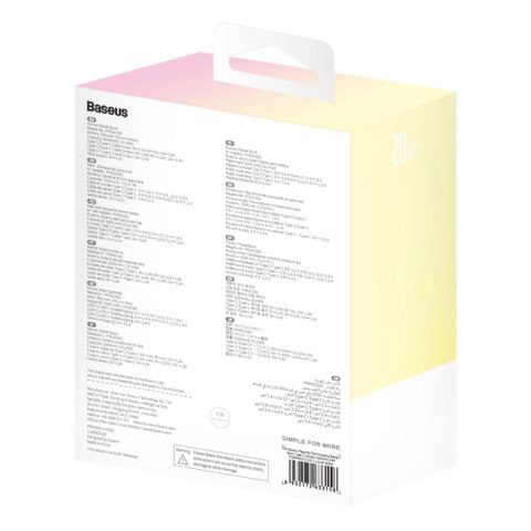 Powerbank Baseus Popsicle 5200mAh 20W z wbudowanym kablem Lightning (+ biały kabel Baseus Simple USB-C - USB-C 60W/20V/3A/30cm) Powerbank Baseus Popsicle 5200mAh 20W z wbudowanym kablem Lightning (+ biały kabel Baseus Simple USB-C - USB-C 60W/20V/3A/30cm)