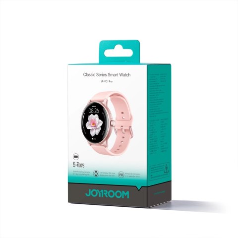 Smartwatch Joyroom Classis Series JR-FC1 z funkcją odbierania połączeń / ochroną IP68 - różowy Smartwatch Joyroom Classis Series JR-FC1 z funkcją odbierania połączeń / ochroną IP68 - różowy