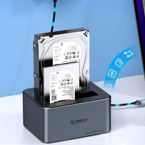 Stacja dokująca Orico 6646C3-C na 4 dyski z funkcją klonowania offline 2,5"/3,5" SATA HDD/SSD - szara Stacja dokująca Orico 6646C3-C na 4 dyski z funkcją klonowania offline 2,5"/3,5" SATA HDD/SSD - szara