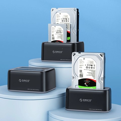Stacja dokująca Orico 6829C3 na 2 dyski 2,5"/3,5" SATA HDD/SSD - czarna Stacja dokująca Orico 6829C3 na 2 dyski 2,5"/3,5" SATA HDD/SSD - czarna