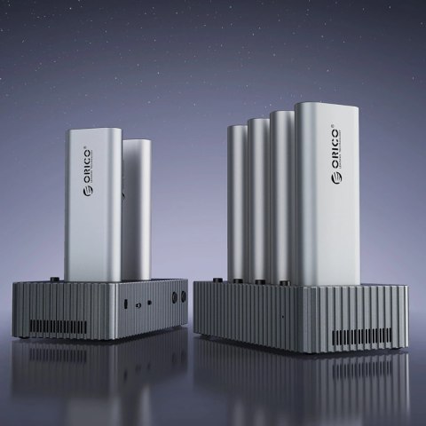 Stacja dokująca Orico IT48N-C na 4 dyski z funkcją klonowania M.2 NVME - szara Stacja dokująca Orico IT48N-C na 4 dyski z funkcją klonowania M.2 NVME - szara