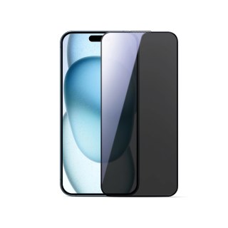 Szkło hartowane Joyroom JR-MLG0283 2.5D Dustproof prywatyzujące z czarną ramką na iPhone 16 Pro Max