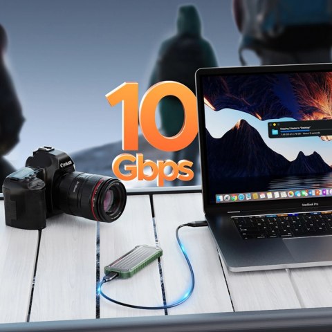 Wzmocniona kieszeń dyskowa Orico OTPX-G2 M.2 NVMe/SATA SSD USB-C 3.2 taktyczna - szaro-zielona Wzmocniona kieszeń dyskowa Orico OTPX-G2 M.2 NVMe/SATA SSD USB-C 3.2 taktyczna - szaro-zielona