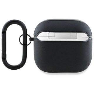 Etui AMG Leather White Logo na AirPods 4 - czarne / białe