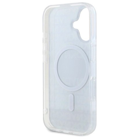 Etui DKNY Repeat Texture Pattern With Stripe na iPhone 16 - czarne