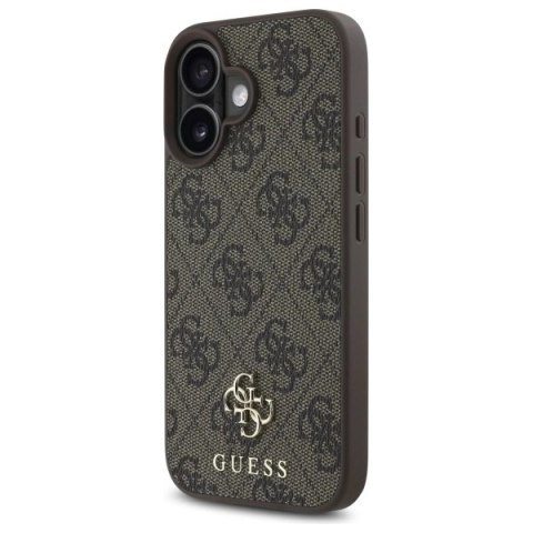Etui Guess 4G Small Classic MagSafe na iPhone 16 - brązowe Etui Guess 4G Small Classic MagSafe na iPhone 16 - brązowe