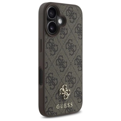 Etui Guess 4G Small Classic MagSafe na iPhone 16 - brązowe Etui Guess 4G Small Classic MagSafe na iPhone 16 - brązowe