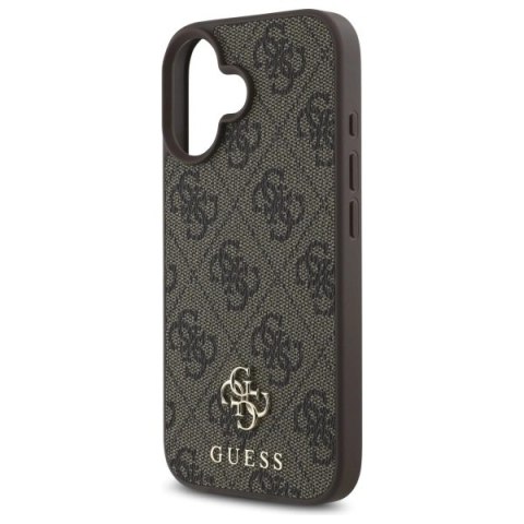Etui Guess 4G Small Classic MagSafe na iPhone 16 - brązowe Etui Guess 4G Small Classic MagSafe na iPhone 16 - brązowe