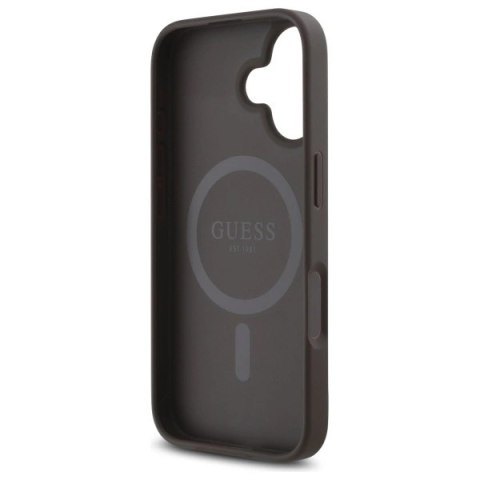 Etui Guess 4G Small Classic MagSafe na iPhone 16 - brązowe Etui Guess 4G Small Classic MagSafe na iPhone 16 - brązowe