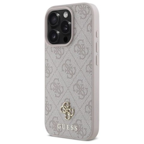 Etui Guess Small Classic MagSafe na iPhone 16 Pro - różowe