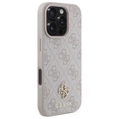 Etui Guess Small Classic MagSafe na iPhone 16 Pro - różowe